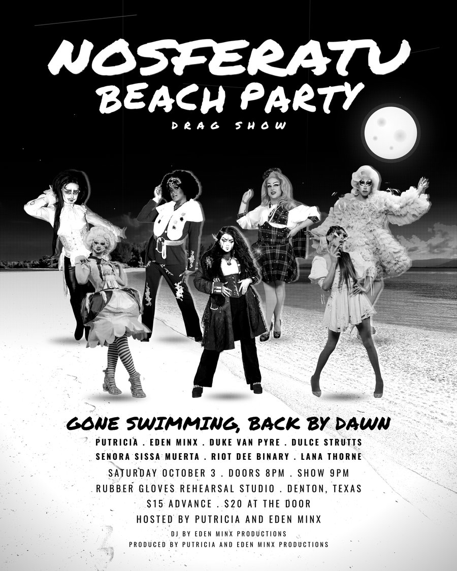 Nosferatu Beach Party drag show flyer